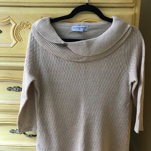 Metallic sweater by Sag Harbor with gold threads throughout